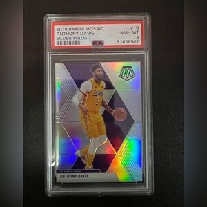 2019 Anthony Davis Panini Mosaic Silver Prizm PSA8
